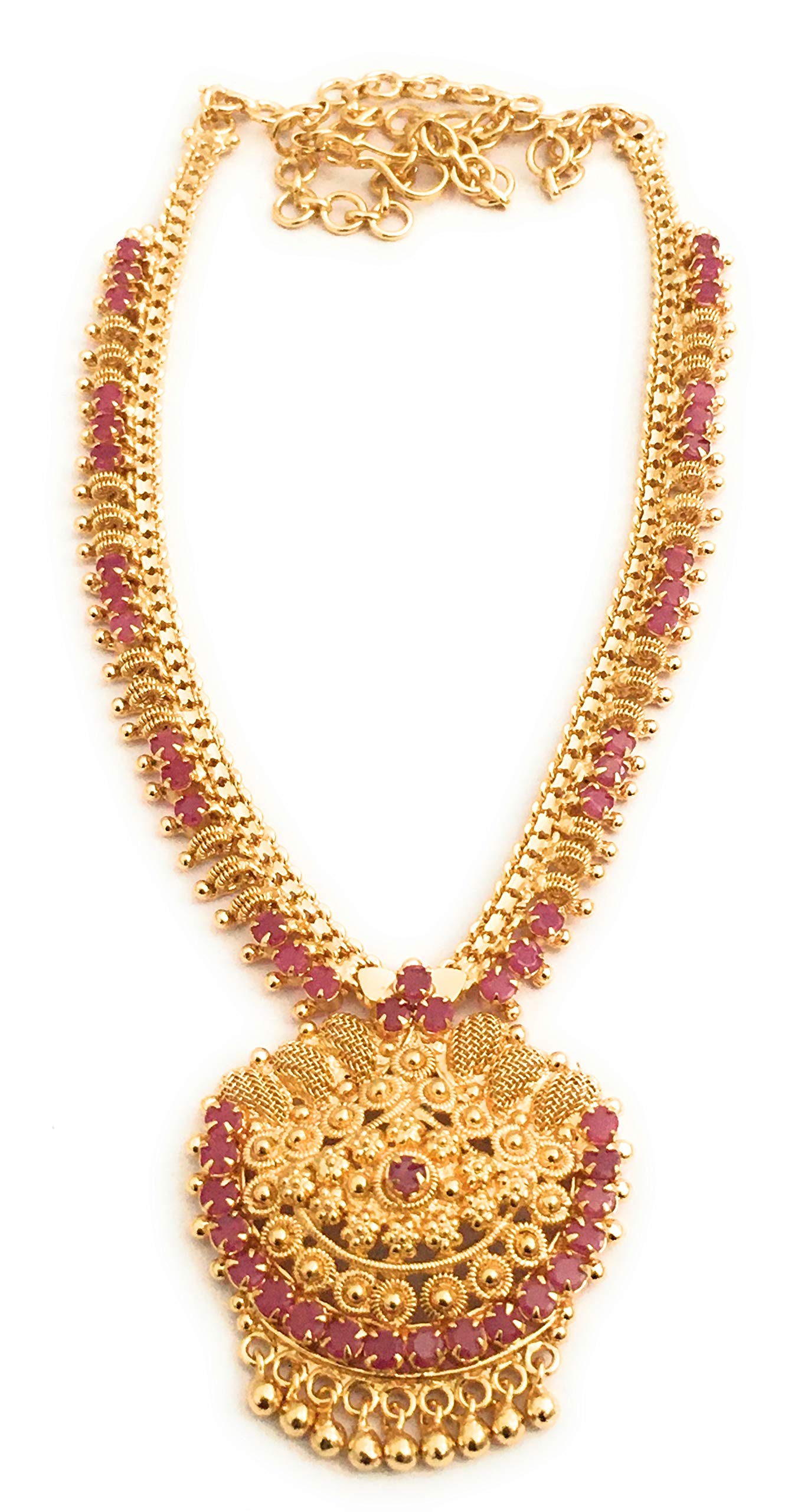 See full amazon price history chart for Sasitrends One Gram Micro Gold Plated Latest Ruby Necklace for Women and Girls Sasitrends One Gram Micro Gold Plated Latest Ruby Necklace for Women and Girls (B09277H39L) Amazon Price History, Amazon Price Tracker