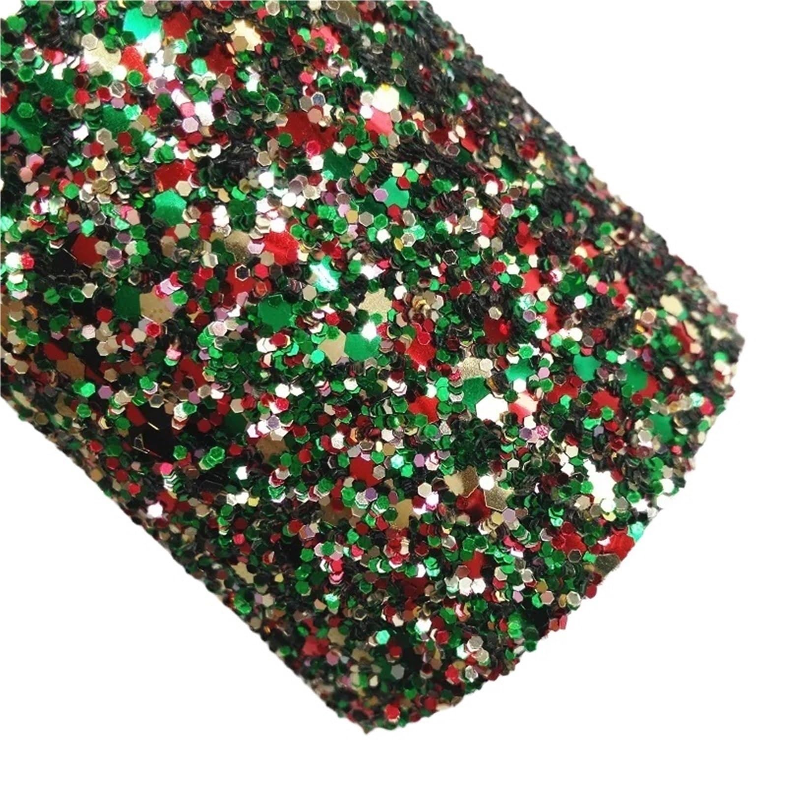 Sparkle PU Leather Fabric 30X134CM Mini Roll Chunky Glitter Leather Sheets Faux Vinyl Synthetic Fabric for Bows Craft DIY