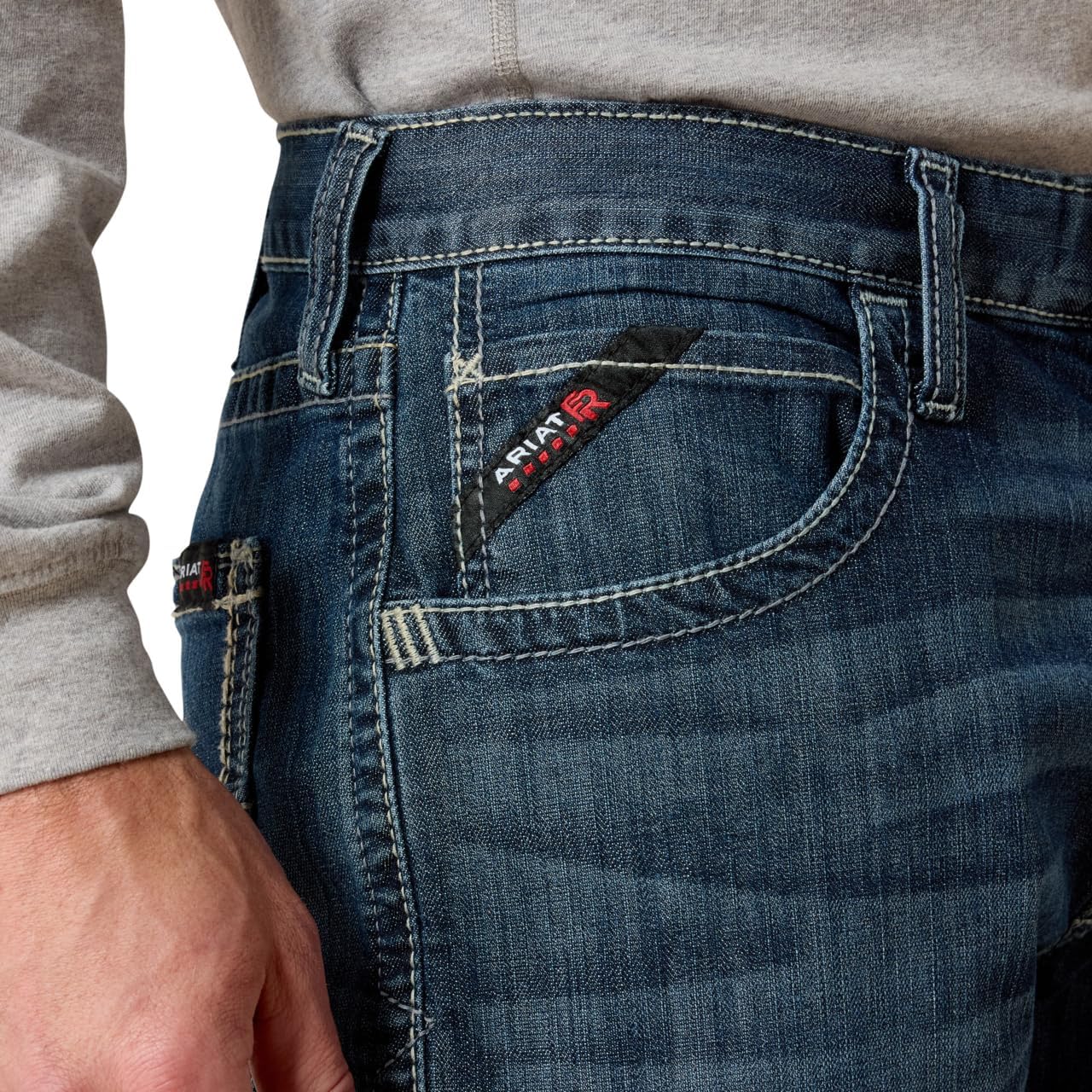 ARIAT Men's Flame Resistant M5 Stretch DuraLight Coltrane Straight Leg Jean - Image 4