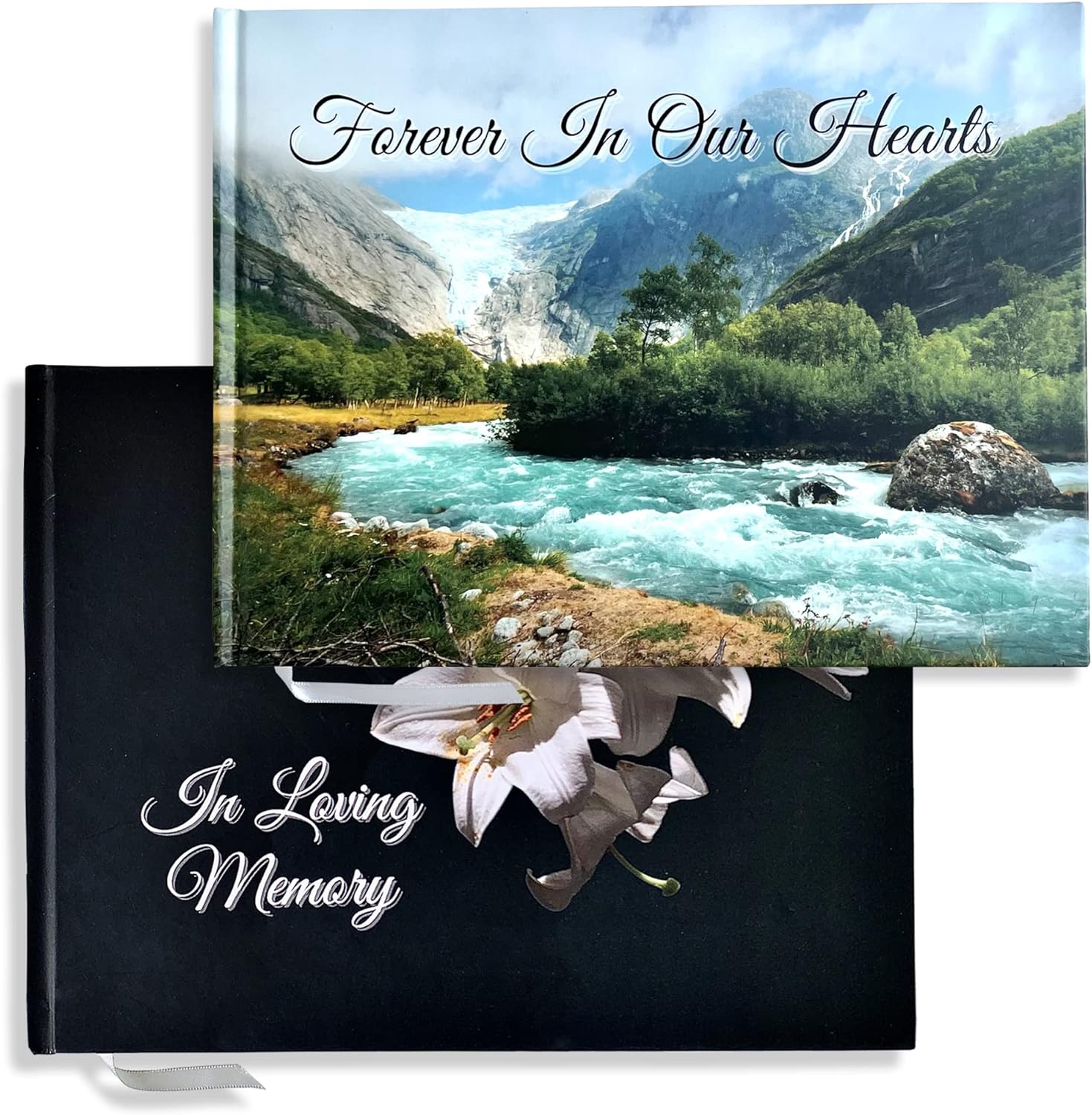 Funeral Guest Book | Memorial Guest Book | Guest Book for Funeral Hardcover | Guestbook for Sign in, Celebration of Life Memorial Service | Funeral Guest Sign Book with Memory Table Card Sign Included