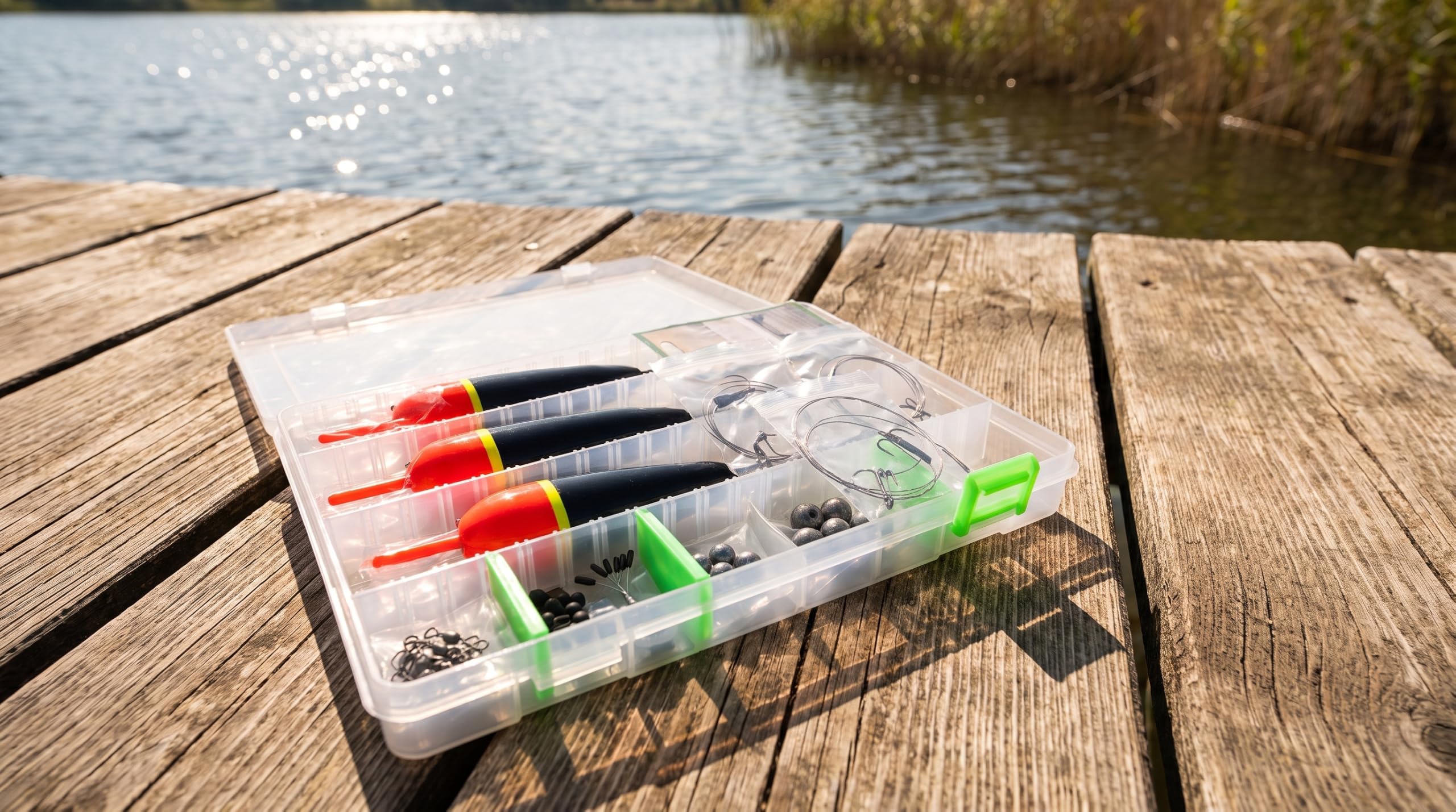 Zite Juego de flotadores de pesca para lucio, 20 – 30 g, montaje de doble perforación terminado en la cabeza de acero, tope de plomo de perlas, sistema completo de cebo para lucios