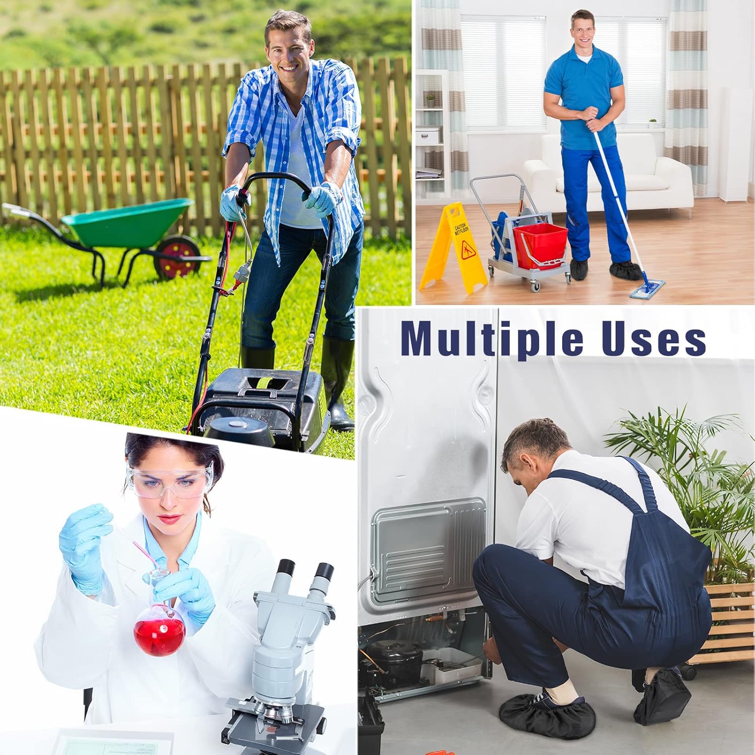 Geyoga 2 Pcs Walking Boot Cover Waterproof for Orthopedic CAM Boots, Non Slip Reusable Oxford Cloth Medical Boot Protector for Rain & Snow(Large,Black) - Image 6