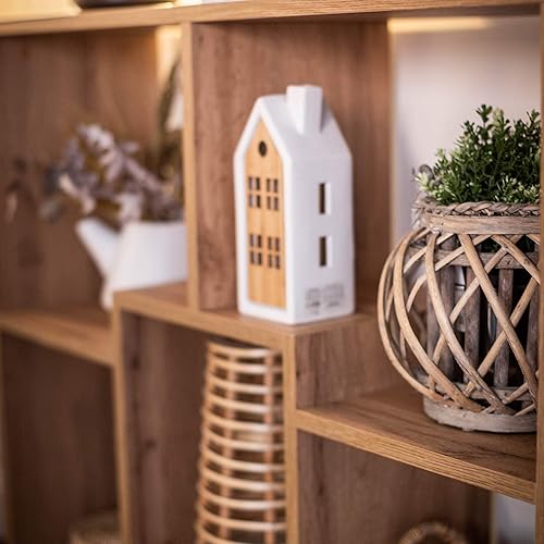 Miniatura 125 de Mobili Fiver, Estantería Iacopo XS (63.31 x 31.5 pulgadas), roble rústico, fabricada en Italia Roble rústico,Ashwood Negro,Ashwood Blanco,Efecto