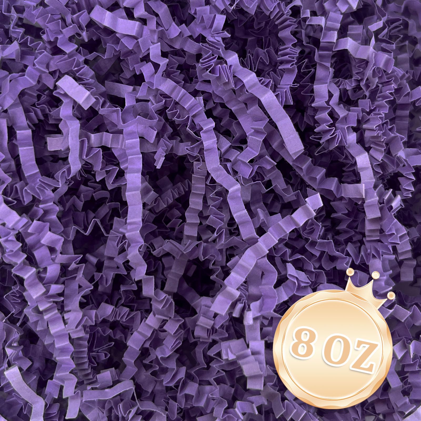 Zankubom 1/2LB Deep Purple Crinkle Cut Paper Shred Filler Great for Gift Wrapping, Deep Purple Basket Fillers, Birthday, Gift Wrapping, Halloween Thanksgiving Christmas Party Decor Filling Supplies