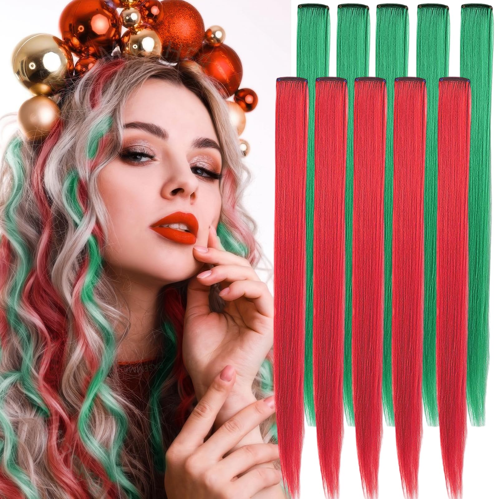Amazon.com : Christmas Hair Extensions 21 display picture 3