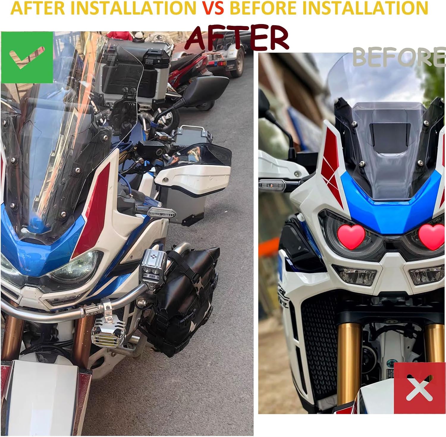 for Transalp XL750 2023-2025 2026 Motorcycle Handlebar Protection Hand Guard Protector Hand Guard Shield Cover (Red+Single Bracket)