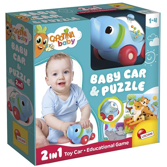Foto 2 de 5 de Lisciani - Coche Elefante y Rompecabezas para Bebés - Juego Educativo - Desarrollo Sensorial