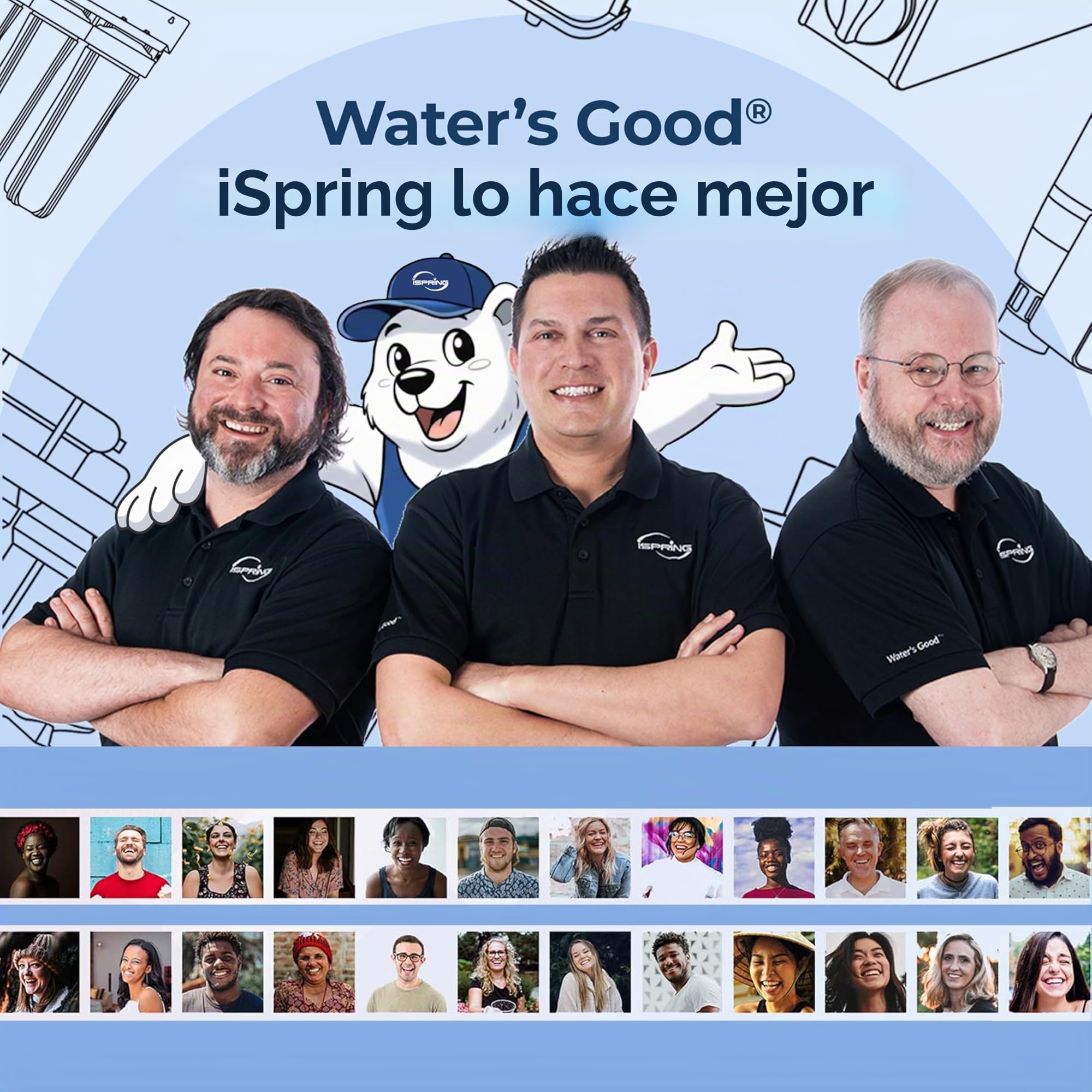 iSpring RCC7, Certificado NSF, 75 GPD de Alta Capacidad, Sistema de Filtración para Beber de Ósmosis Inversa de 5 Etapas Bajo el Fregadero, Grifo de Níquel Pulido