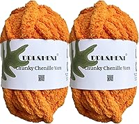 Vista 20 de DDL&HEXI 2 Park Super Chenille Hilo Grueso para Manta, Kit para Hacer Mantas, Hilo de Tejido Jumbo 2x8oz 226g por Bolsa (206)