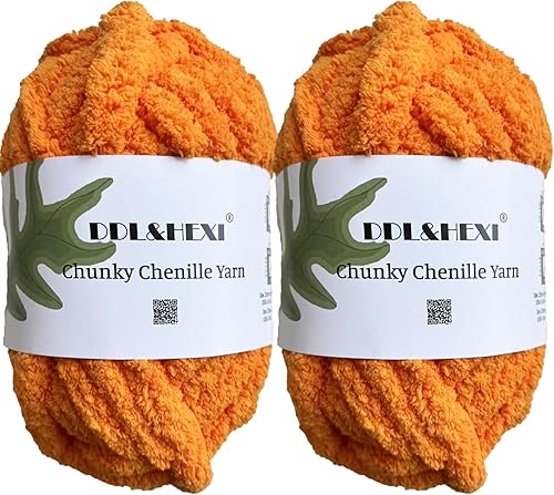 Miniatura 20 de DDL&HEXI 2 Park Super Chenille Hilo Grueso para Manta, Kit para Hacer Mantas, Hilo de Tejido Jumbo 2x8oz 226g por Bolsa (206)