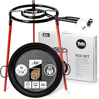 Alises Paella Főzőkészlet 46cm Zománcozott Serpenyővel, Gázégővel és Állvánnyal 1