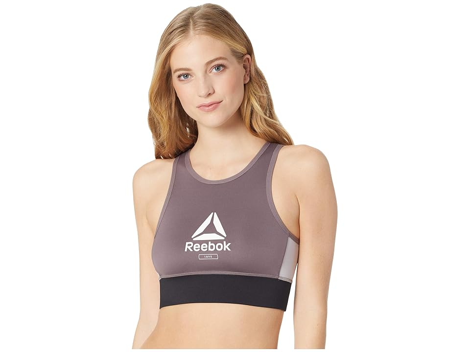

Reebok Workout Ready Lths Bralette (Almost Grey) Women's Bra, Gray