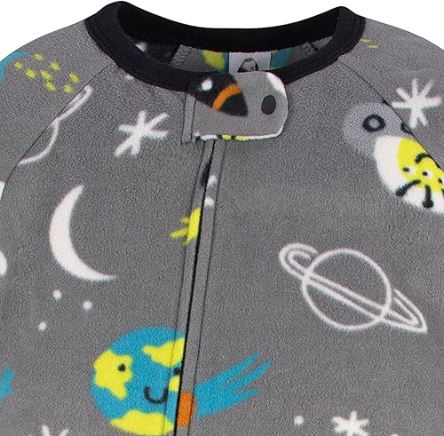 Miniatura 5 de Gerber Pijama de vellón con pies de vellón para bebés y niños pequeños ajuste holgado resistente al fuego paquete de 4