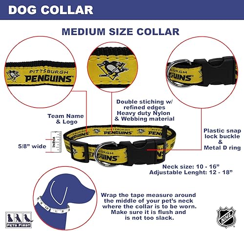 Miniatura 6 de Pets First Collar NHL para perros y gatos. Ajustable, lindo y elegante. ¡El mejor collar para fanáticos del hockey! Anaheim Ducks