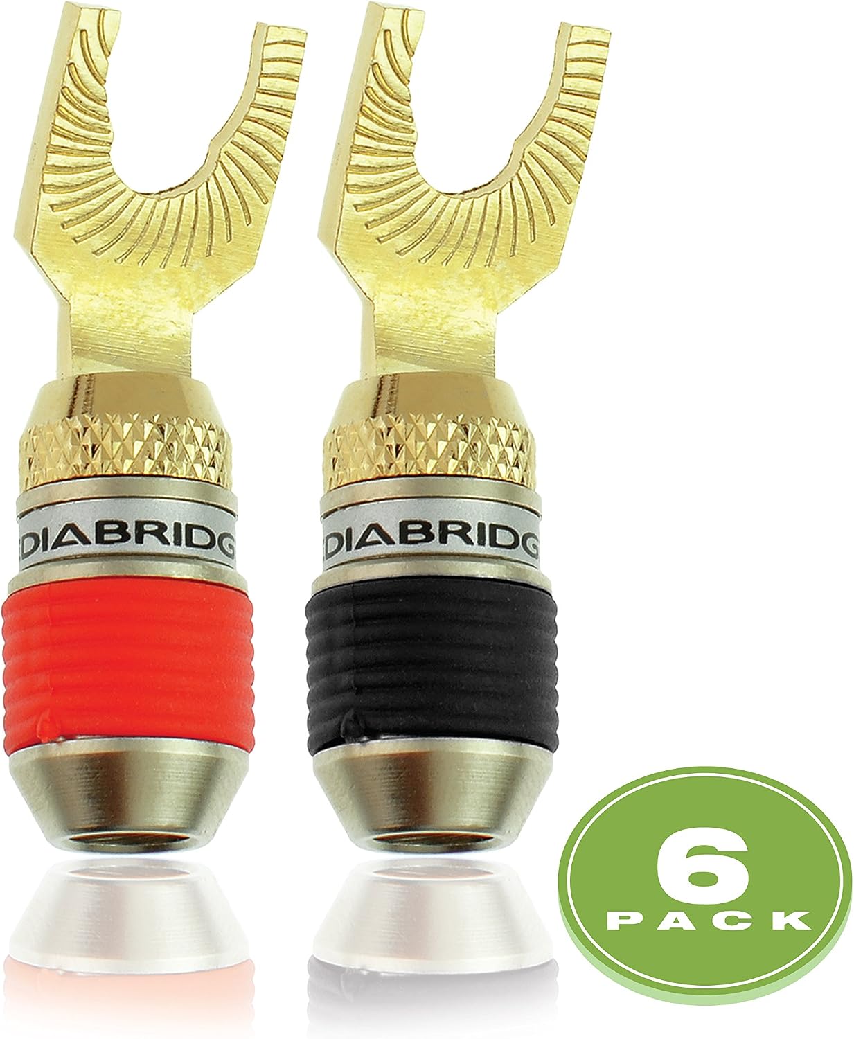 Mediabridge™ Ultra Series Fast-Lock 45° Spade Plugs - 6 Pair Per Package - (Part# SPC-ST2-6)