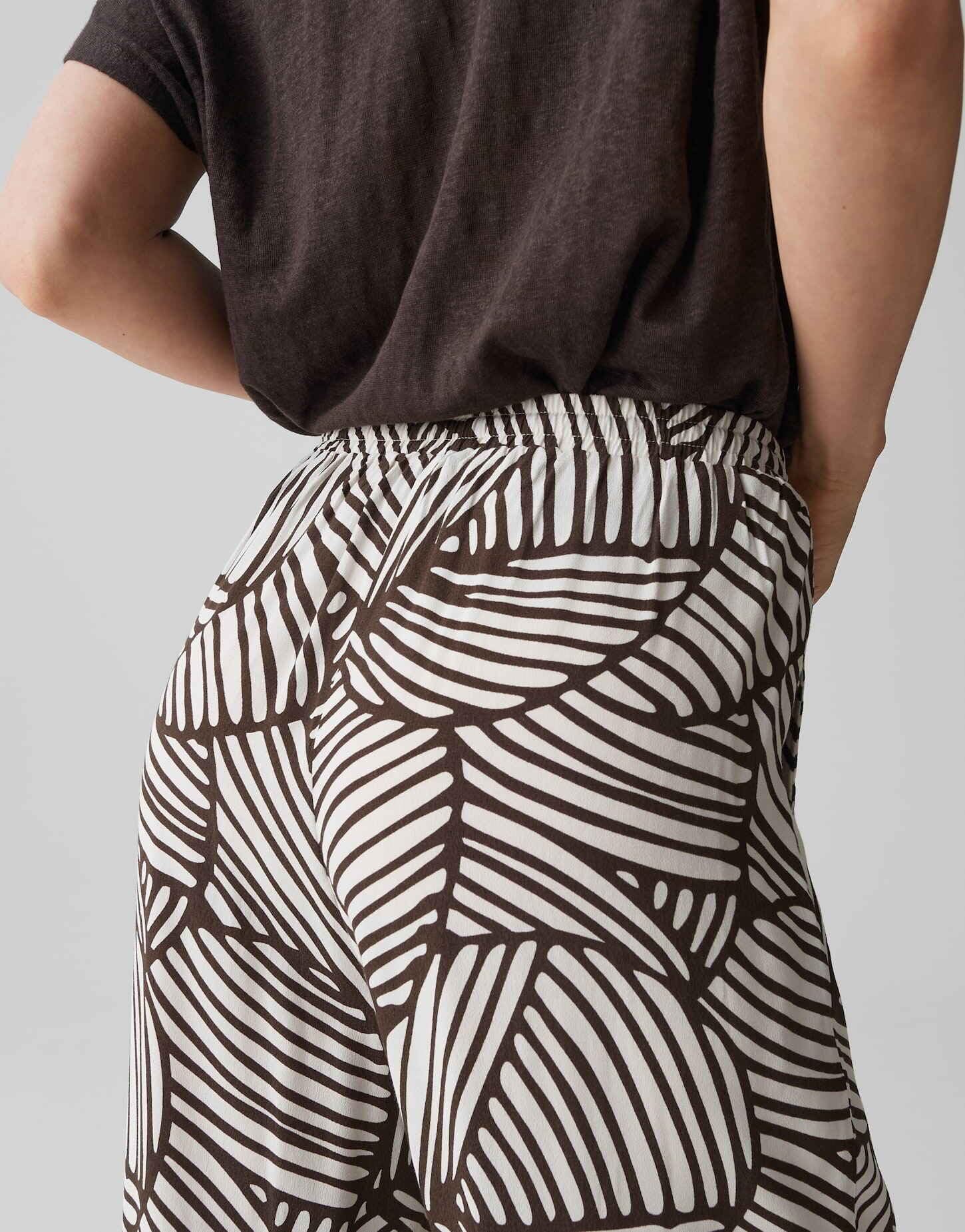 OPUS Damen Wide Leg Pants | MAROU Botanical Wide Leg Pants aus feiner Krepp Viskose