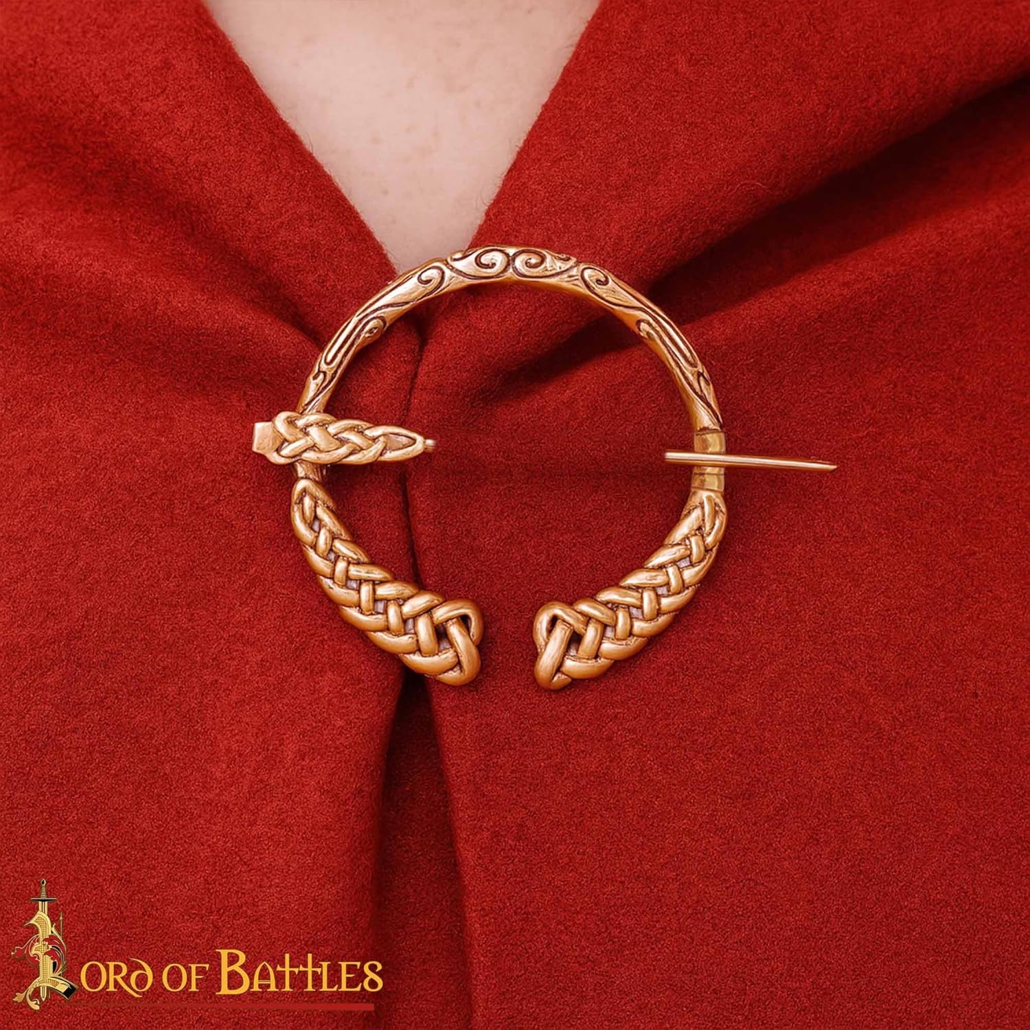 Lord of Battles Bronze Celtic Brooch Viking Cloak Pin for your Cloak or Clothes Medieval LARP SCA Cosplay Recreation Made of Lost-Wax Cast Bronze - Image 9