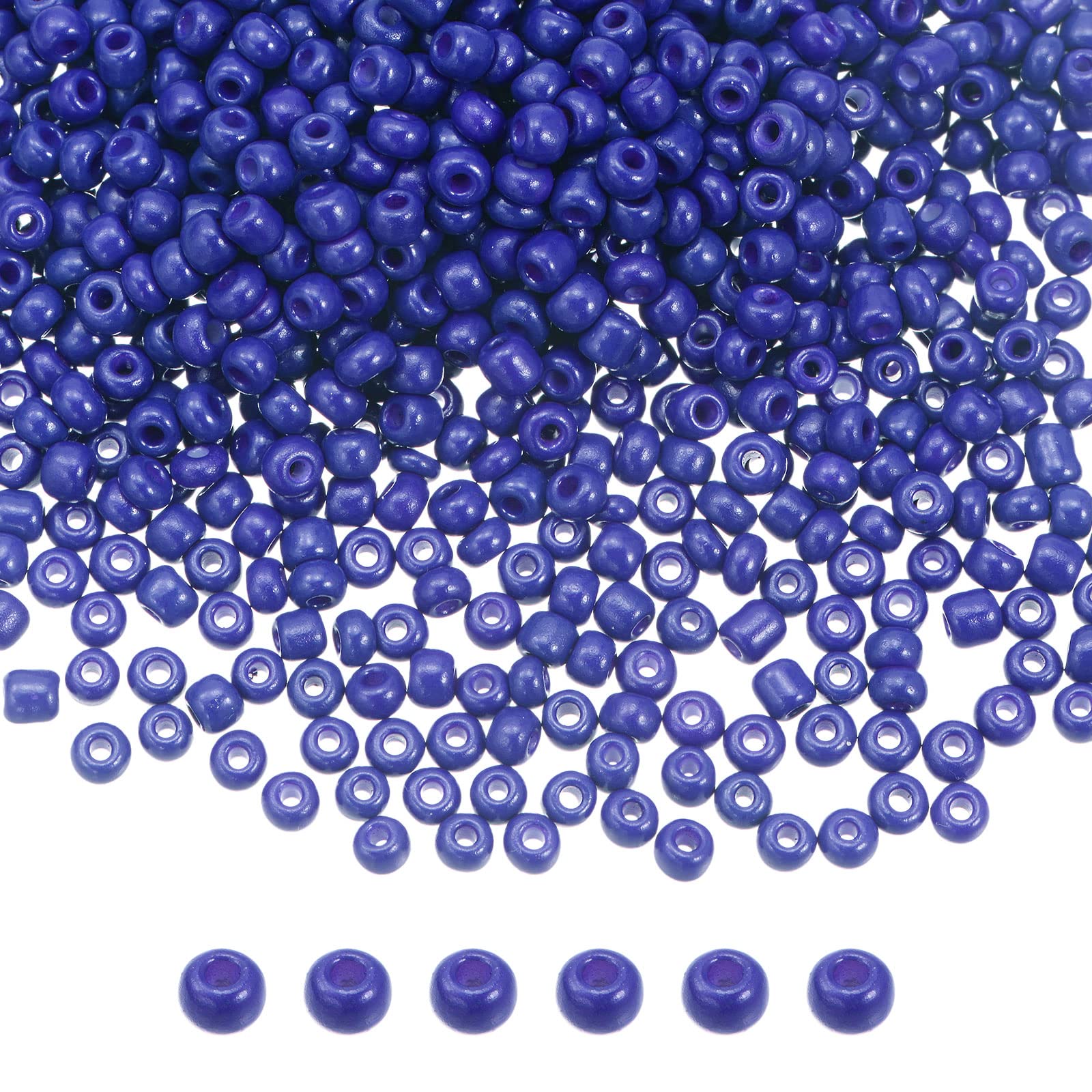 Sourcing Map Verre Perles 3mm Trou Détaché Perles Pour Bracelet Boucle Oreille Bijoux Création, Cheveux Tressage, Foncé Bleu