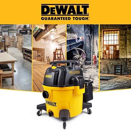 Miniatura 5 de DEWALT Aspiradora para Seco y Húmedo de 9 Galones, Aspiradora de Taller de Alta Capacidad con Accesorios, 5 HP Máximo, con Función de Soplador,