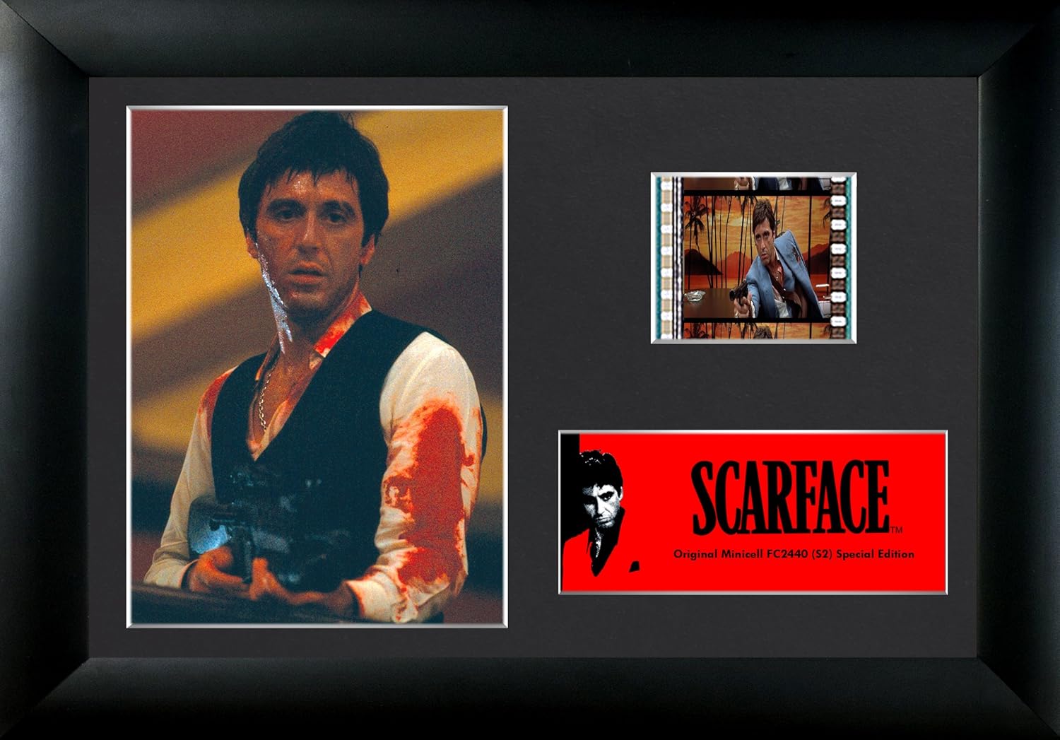 Scarface (Tony Montana Say Hello To My Little Friends) Authentic 35mm FilmCells Special Edition Display USFC2440