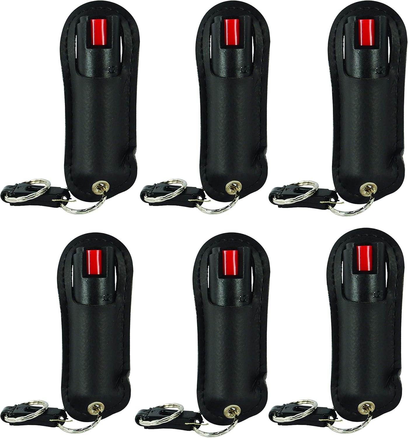 Pepper Shot1.2% MC Halo Leatherette Pepper Spray - Lot of 6 as Shown