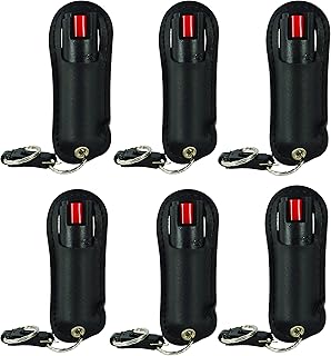Pepper Shot1.2% MC Halo Leatherette Pepper Spray - Lot of 6 as Shown