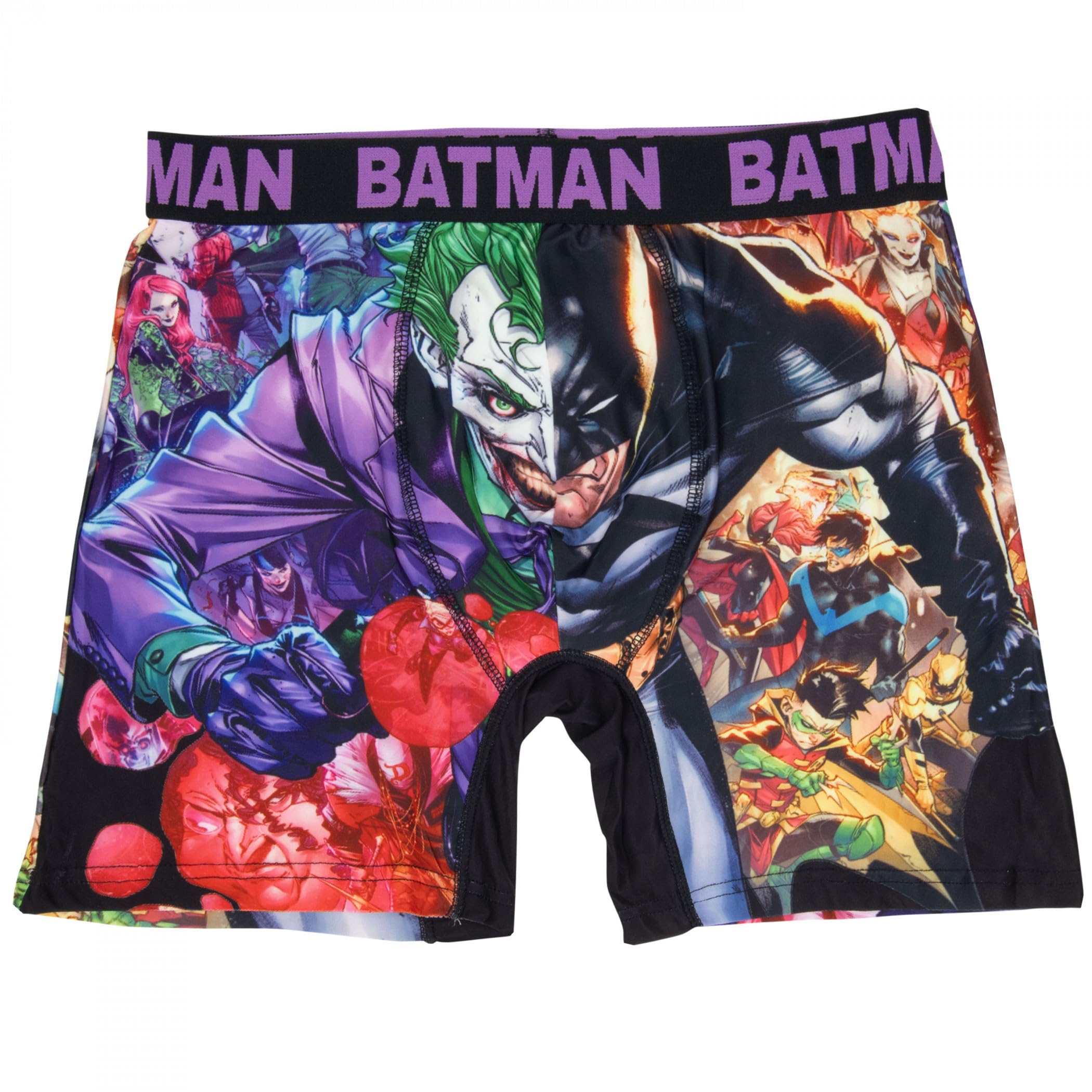 Coco Brands Men's Multicolor Batman And The Joker Graffiti Boxer Briefs (Uk, Alpha, L, Regular, Regular)