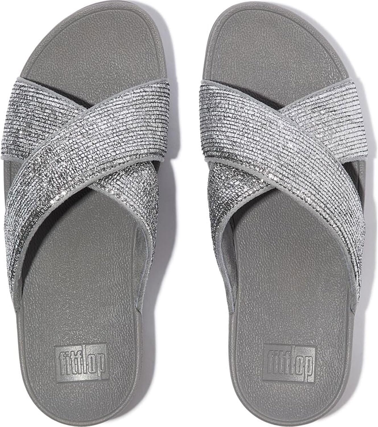 FitFlop Women's, Lulu Crinkled Shimmer Slide Sandal