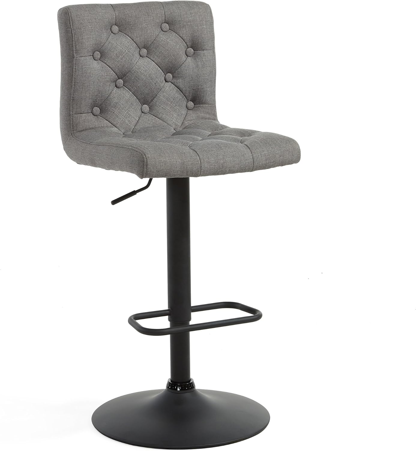 Adjustable Height Button Tufted Bar Stool, Set of 2 Amazon.ca Home