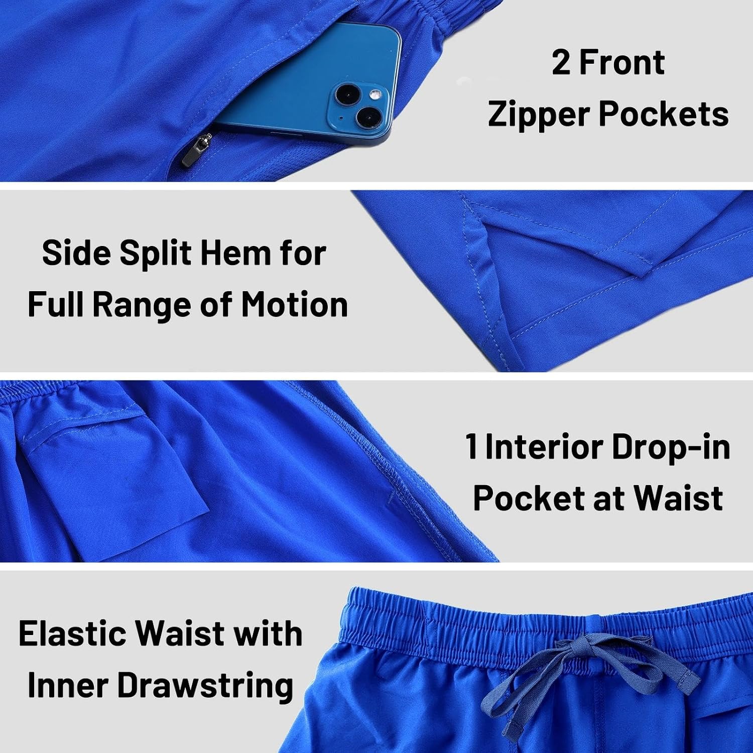  Men's 5 Inch Inseam Running Shorts, Quick-Dry with Pockets thumbnail