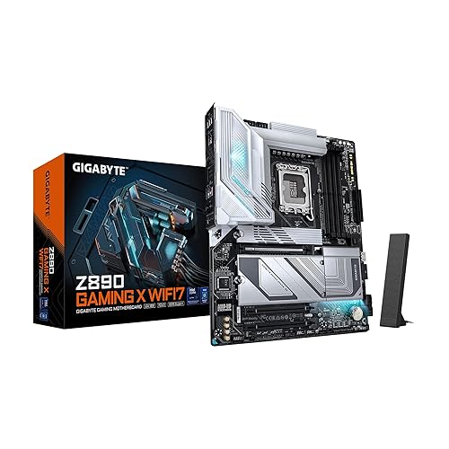 GIGABYTE Z890 Gaming X WIFI7 Intel Core Ultra (Series 2) LGA 1851 Motherboard, ATX, DDR5, 4X M.2, PCIe 5.0, USB4, WIFI7, 2.5GbE LAN, EZ-Latch