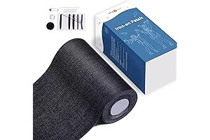 HTVRONT 3 x 60 Inch Black Denim Patches for Repairing Jeans Inside or Outside