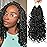 Eerya 8 Packs Boho Box Braids Crochet Hair for Black Women 8 Inch Pre-looped Bohemian Goddess Box Braids With Curly Ends Synthetic Crochet Hair Extensions (8 inch, 1B)