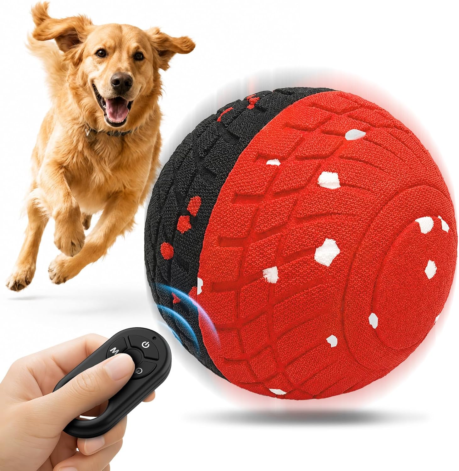 HETOO Interactive Dog Toys, Smart Automatic Dog Balls with Remote Control