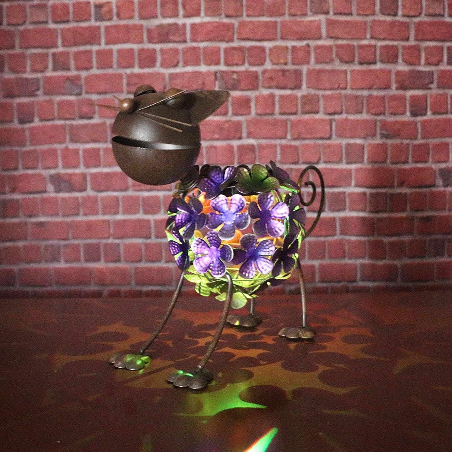 Solar Animal Lights， Rusty Cat Statue，Outdoor Solar Powered LED Light for Patio Garden Yard Lawn Decor and Outdoor Ornament