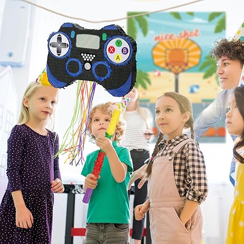 Miniatura 202 de WERNNSAI - Piñata de sirena plegable, piñata de cumpleaños con flecos que incluye cuerda para jalar, venda y bate. Decoraciones