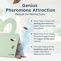 Vista 7 de BugMD Trampas para polillas de ropa y despensa (6 unidades) – Adhesivo repelente a base de feromonas para armarios, armarios y armarios – No tóxico