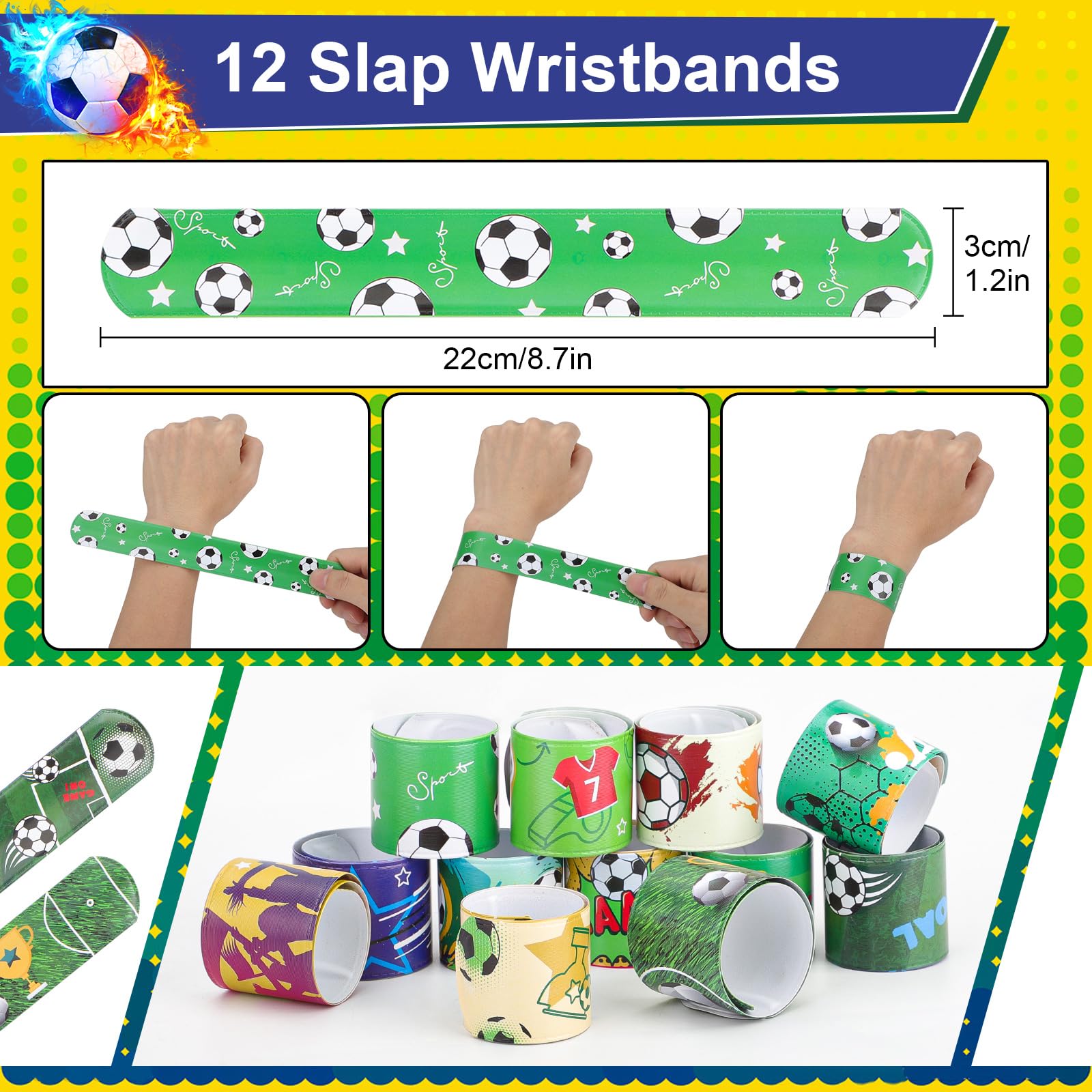 Zawaer Calcio Festa Compleanno Bambini, 82 PCS Gadget Accessori include Mongolfiera, Fischietto