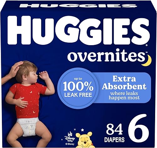 Miniatura 15 de Pañales Huggies Size 4 Overnites: Pañales de noche, talla 4 (22-37 libras), 100 unidades, el empaque puede variar