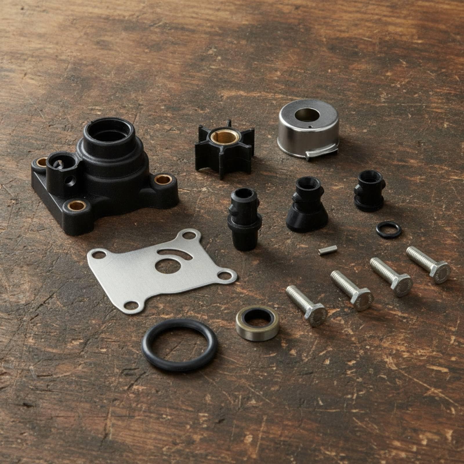 Generic Pompa Acqua Motore Marino con Alloggiamento E Girante per Evinrude 8-15 Kit Completo con Guarnizioni E Cuscinetti Adatto per Sostituzione Componenti Usati in Ambiente Marino