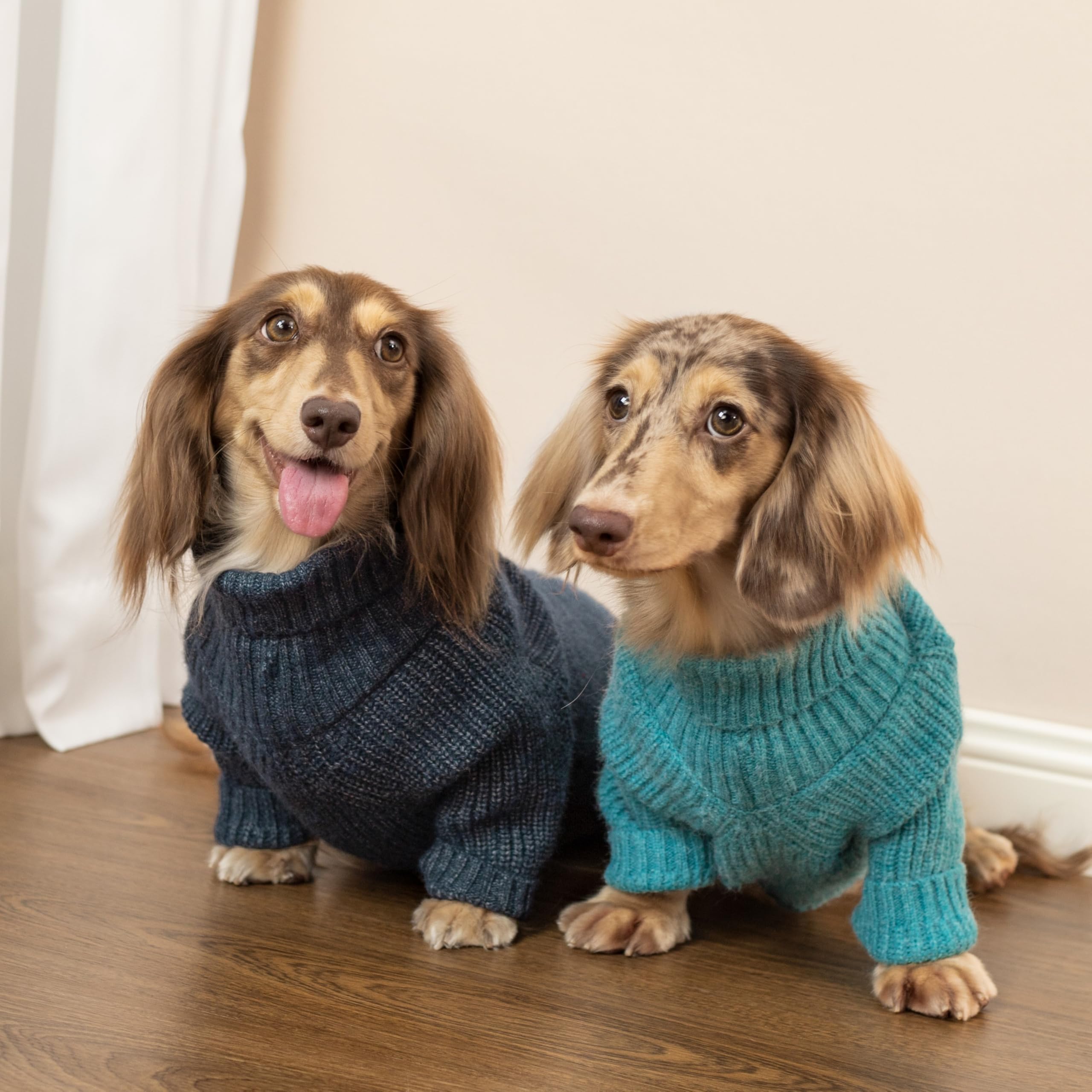 Fitwarm Pull en tricot à col roulé pour chien, vêtements d'hiver thermiques pour chiens de petite taille, garçon et fille, pull confortable pour chiens, pull pour chien, tenue pour animal de
