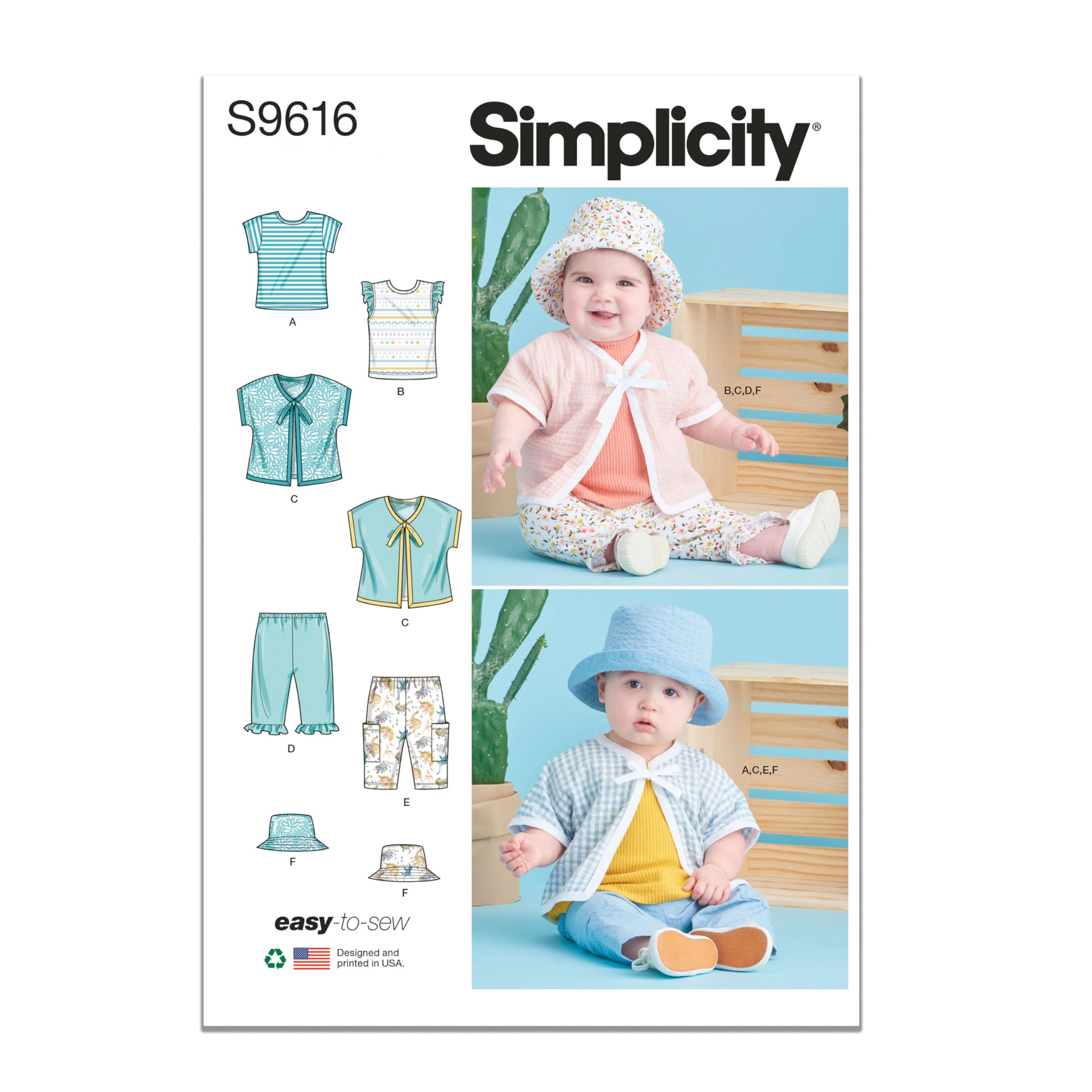 Patron de couture Simplicity SS9616A vêtement de sport bébé ensemble sportswear taille XS-XL