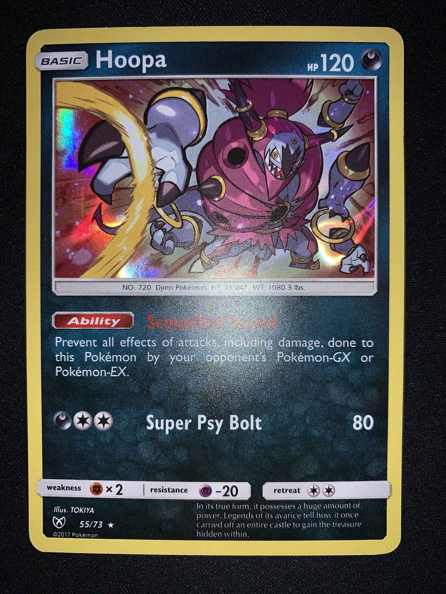 Pokémon Card HOOPA Holo 55/73 Shining Legends English : Amazon.com.be: Toys