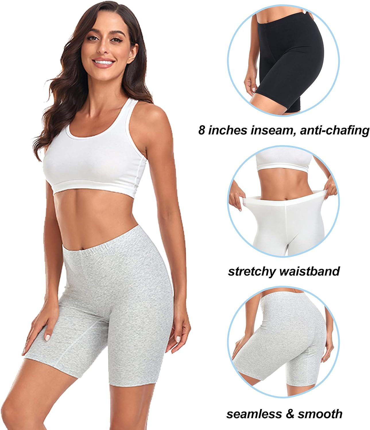 Under Dress Cotton Slip Shorts for Women Biker Shorts Anti Chafing Boy Shorts Underwear - Image 4
