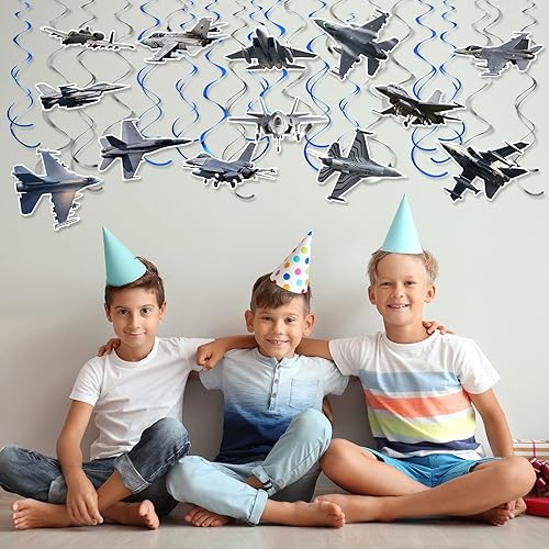 Miniatura 7 de 26 piezas de decoración de remolinos colgantes para avión, suministros de remolinos colgantes, serpentinas colgantes de avión para niños,