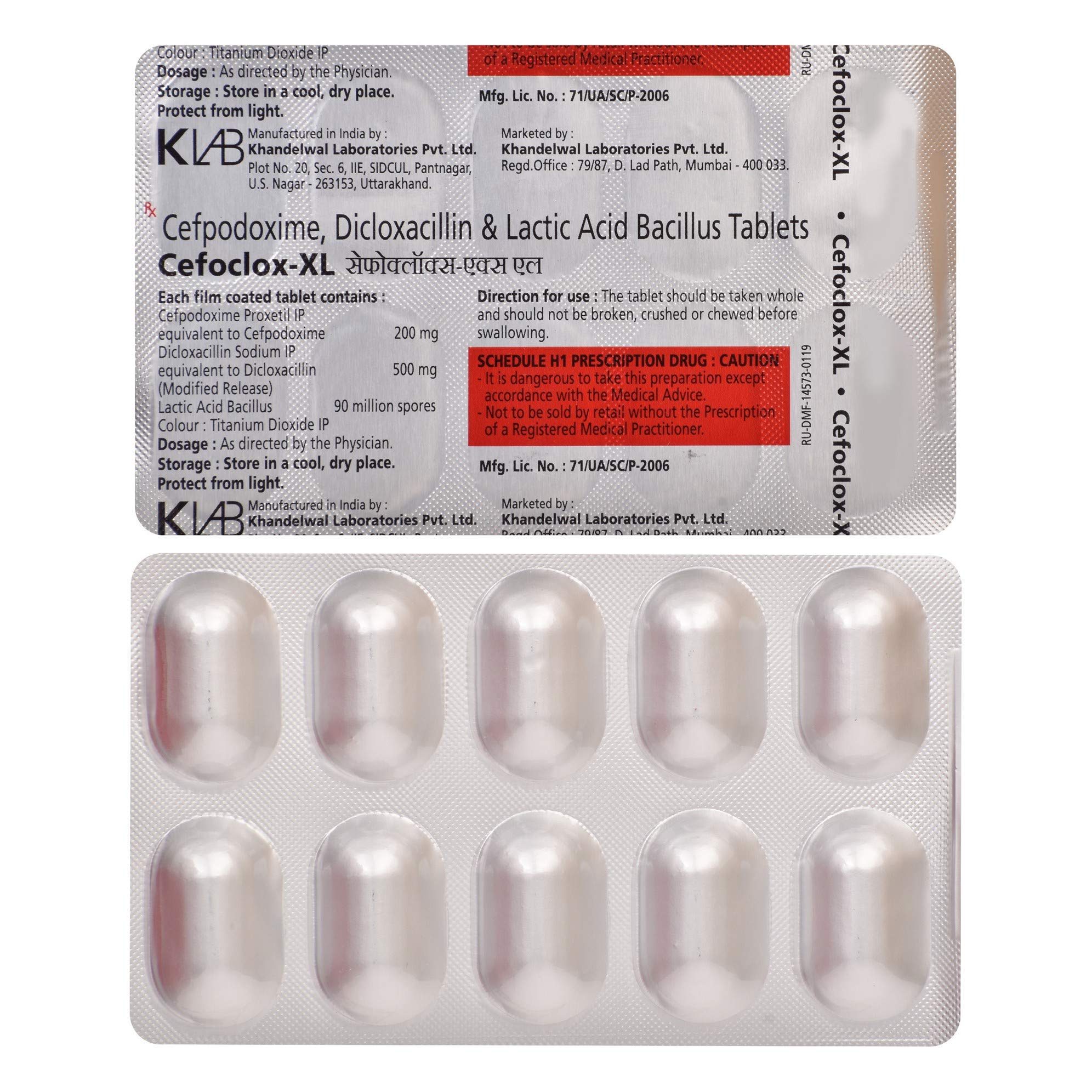 Cefoclox XL - Strip of 10 Tablets