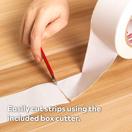 Miniatura 24 de XFasten - Cinta adhesiva de doble cara para alfombras, para suelos laminados y de duela, sin residuos, 2 pulgadas x 30 yardas