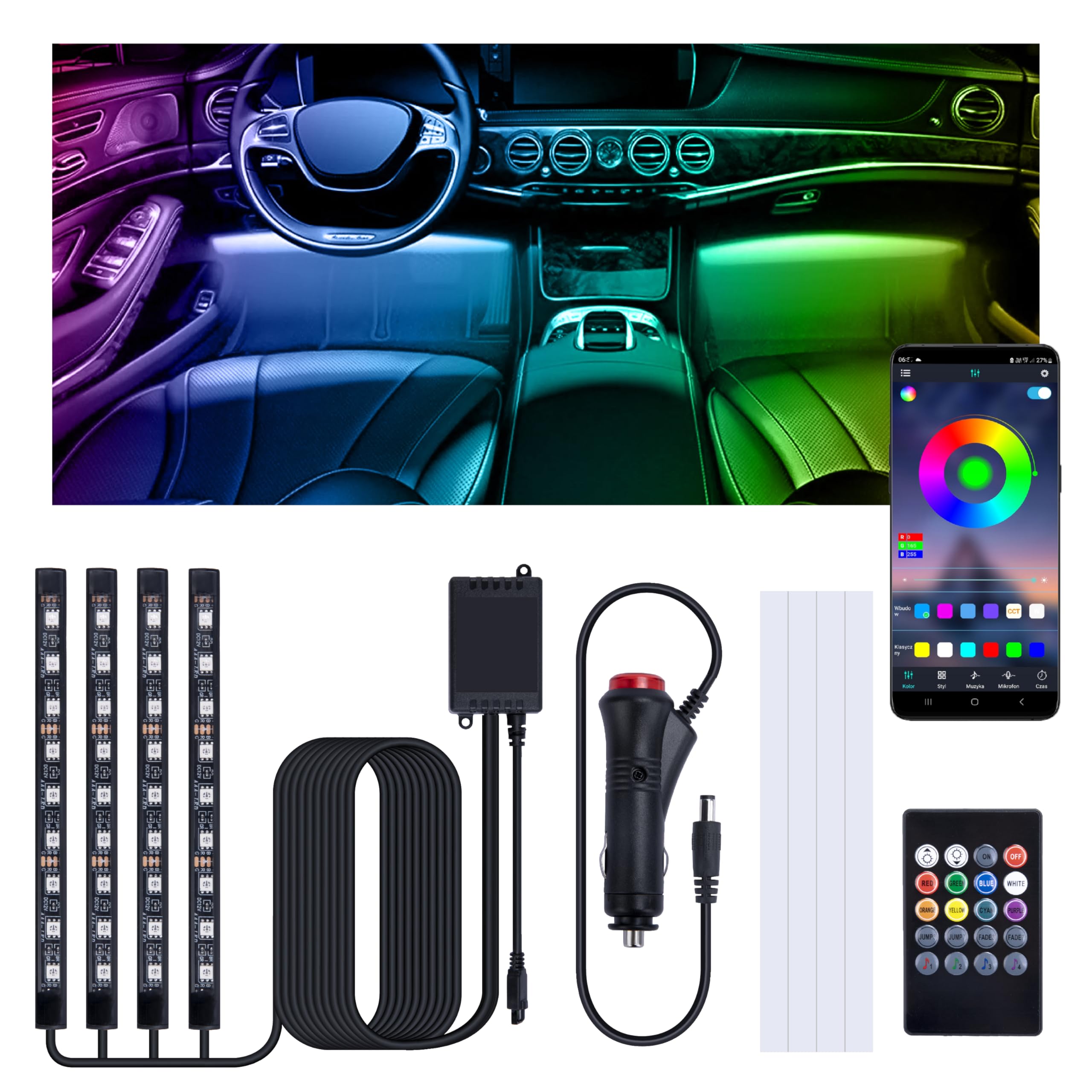 12v led strip light cigarette plug Amazon.com: Car Led Lights Interior, Interior Car Lights with with Cigarette  Lighter Adapter, 12V LED Strip Light with Smart APP Remote Control, Sync  Music, Color Change Cars Light for Inside, Cars Accessories :