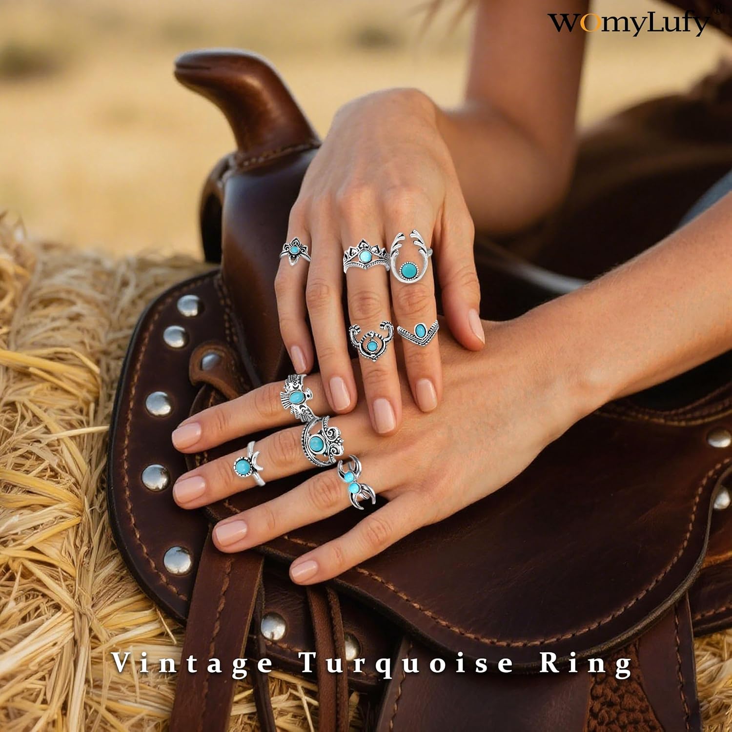 Turquoise Jewelry Set, Boho Western Cowgirl Necklace, Earrings, Bracelet with Natural Gemstone, Country Style Accessories - Image 7