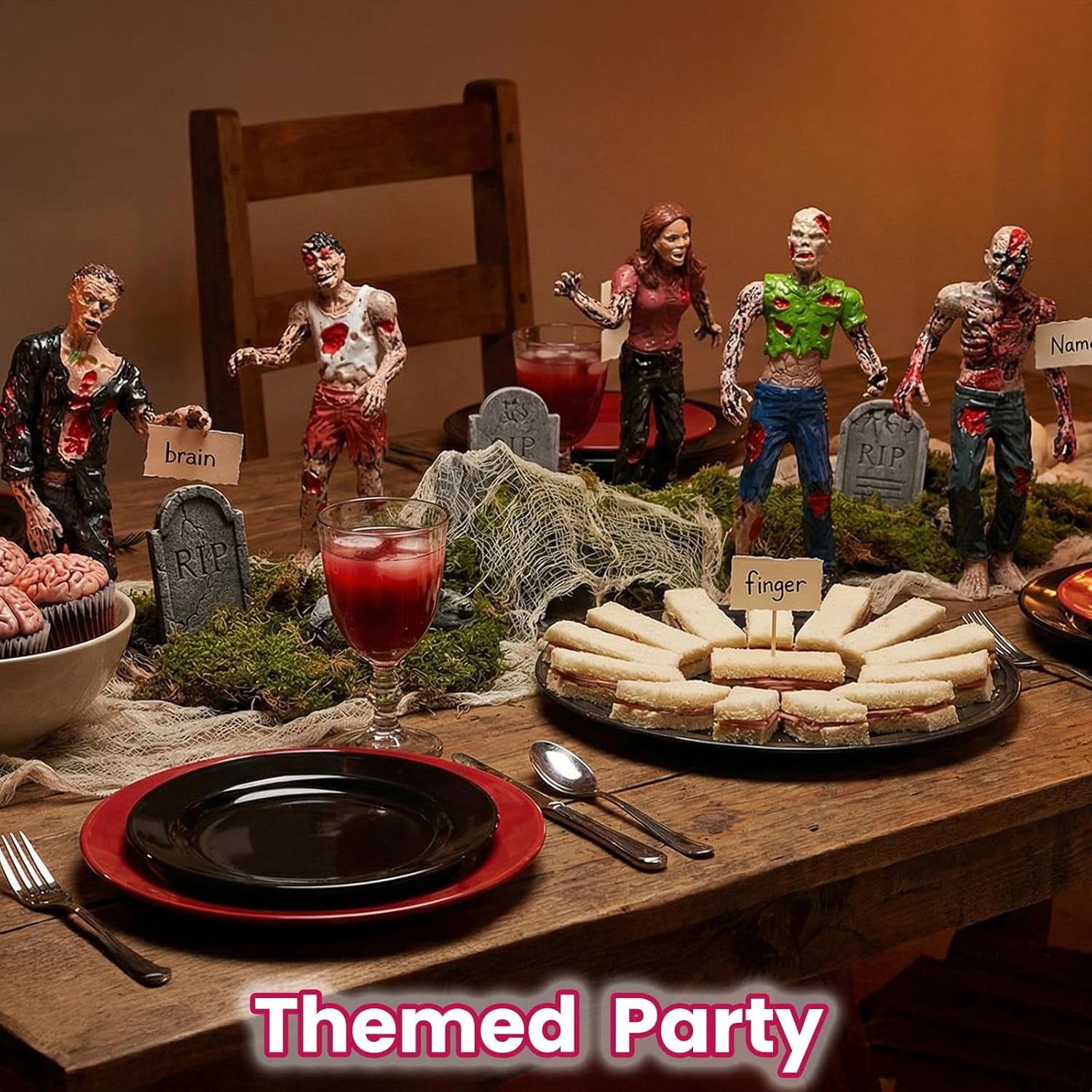 BOHS Zombie Action Figures Gift Package - Scary Toys for Boys and Girls - 4 Inches - Pack of 6